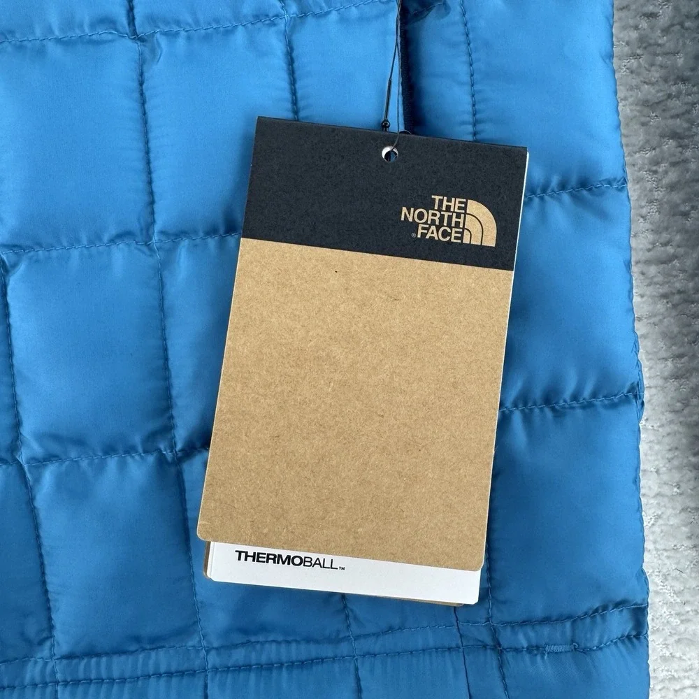 The North Face Thermoball Insulated Puffer Jacket Mens Small Digital Steel Blue